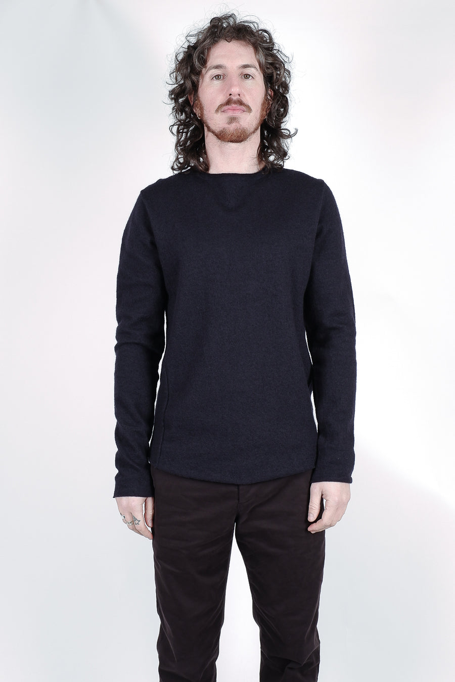 Buy the Buy the Hannes Roether Boiled Wool Sweatshirt in Navy at Intro. Spend £50 for free UK delivery. Official stockists. We ship worldwide.