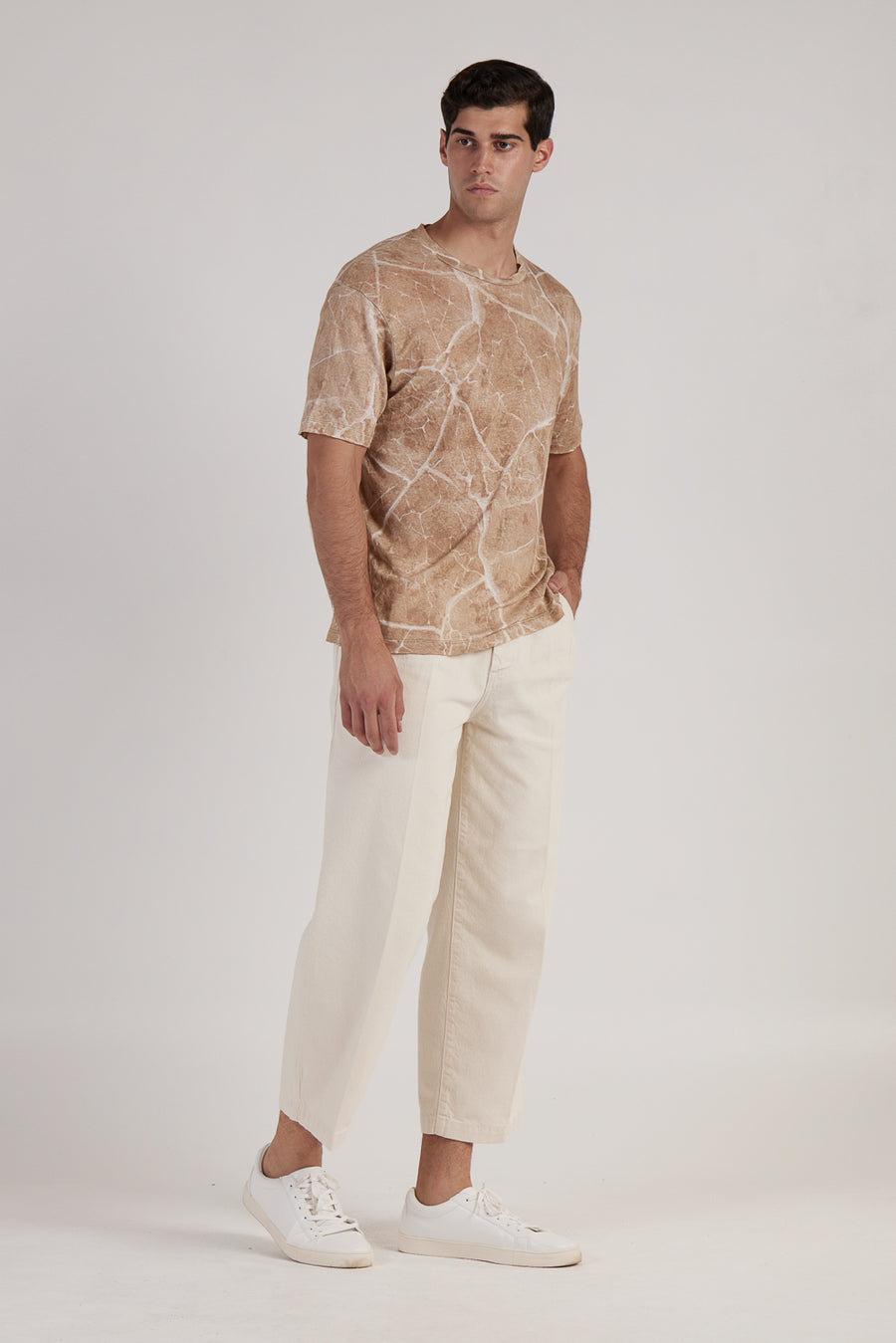 Buy the Daniele Fiesoli Cracking Earth Print Linen T-Shirt in Sand at Intro. Spend £50 for free UK delivery. Official stockists. We ship worldwide.