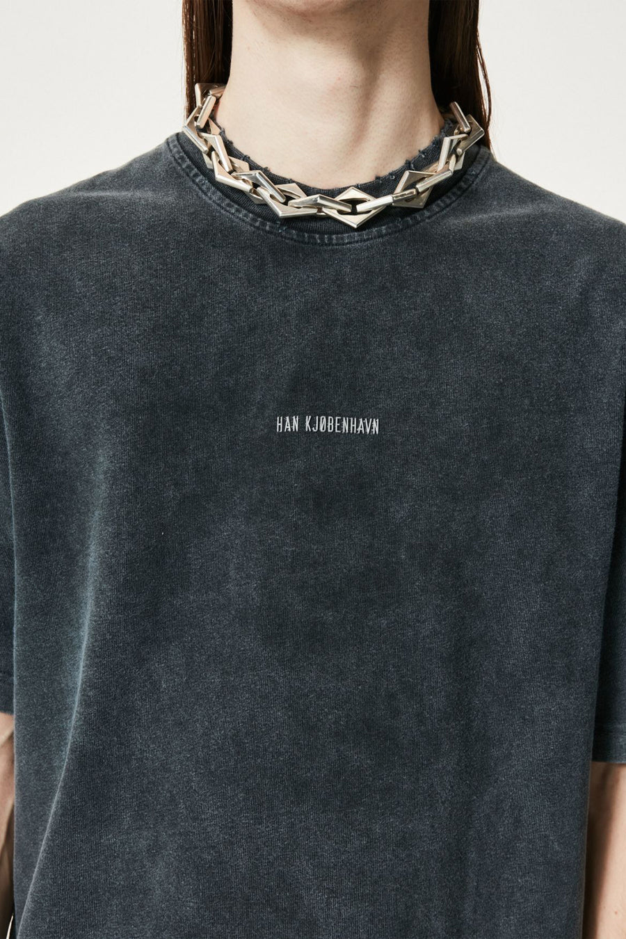 Buy the Han Kjobenhavn Distressed Logo T-Shirt in Grey at Intro. Spend £50 for free UK delivery. Official stockists. We ship worldwide.
