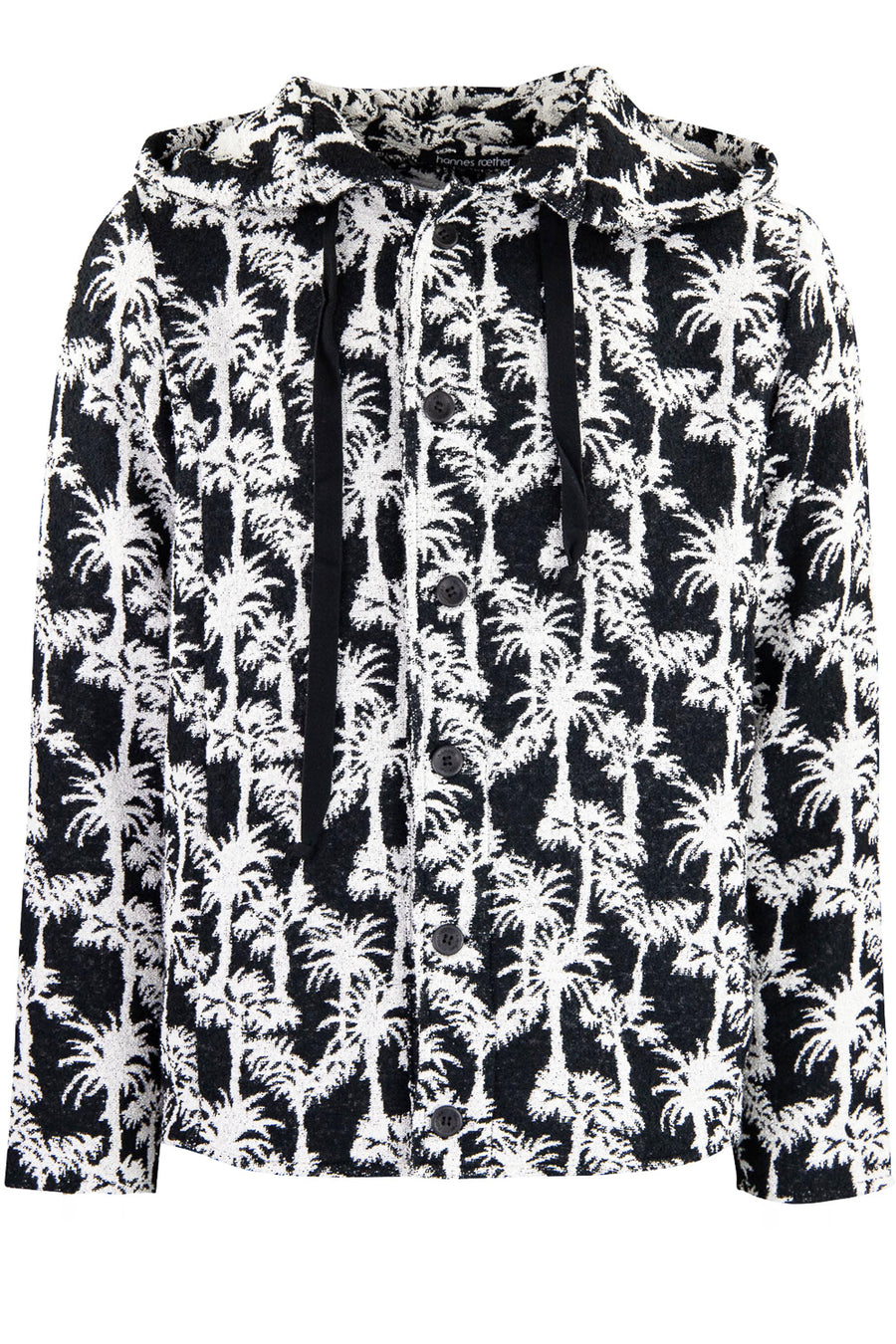 Buy the Hannes Roether Palm Tree Cotton Knit Hoodie in Black/White at Intro. Spend £50 for free UK delivery. Official stockists. We ship worldwide.