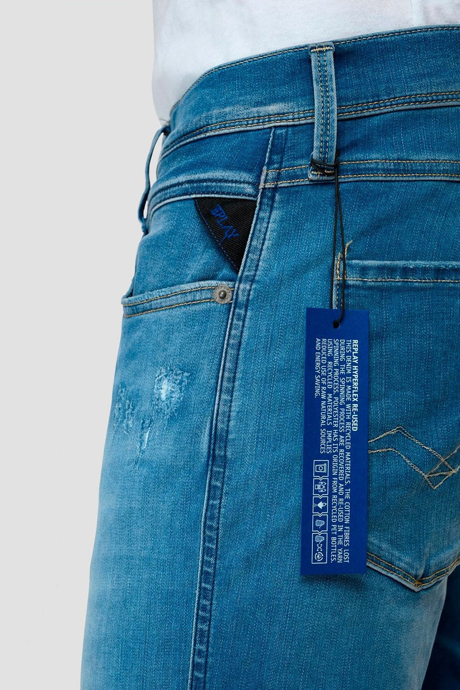 Buy the Replay Hyperflex Bronny Rip+Repair Jeans in Blue at Intro. Spend £50 for free UK delivery. Official stockists. We ship worldwide.