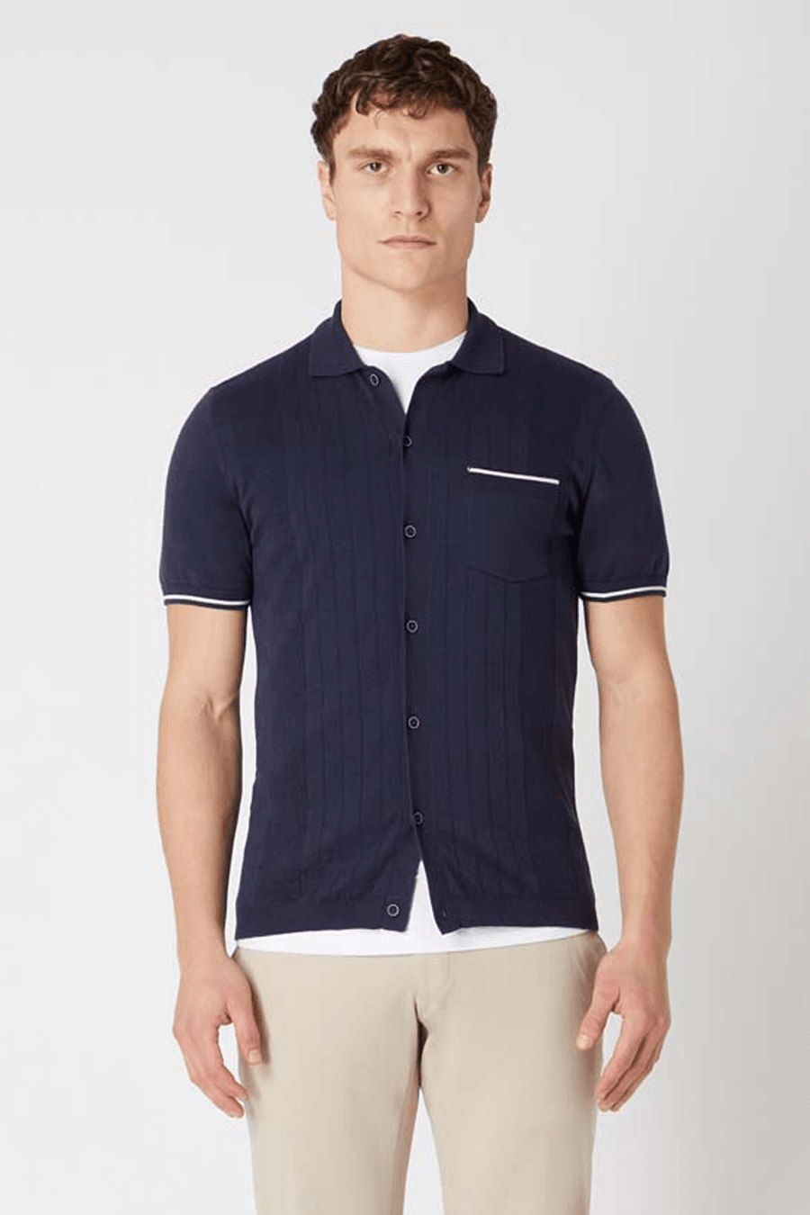 Buy the Remus Uomo S/S Button Through Polo in Navy at Intro. Spend £50 for free UK delivery. Official stockists. We ship worldwide.