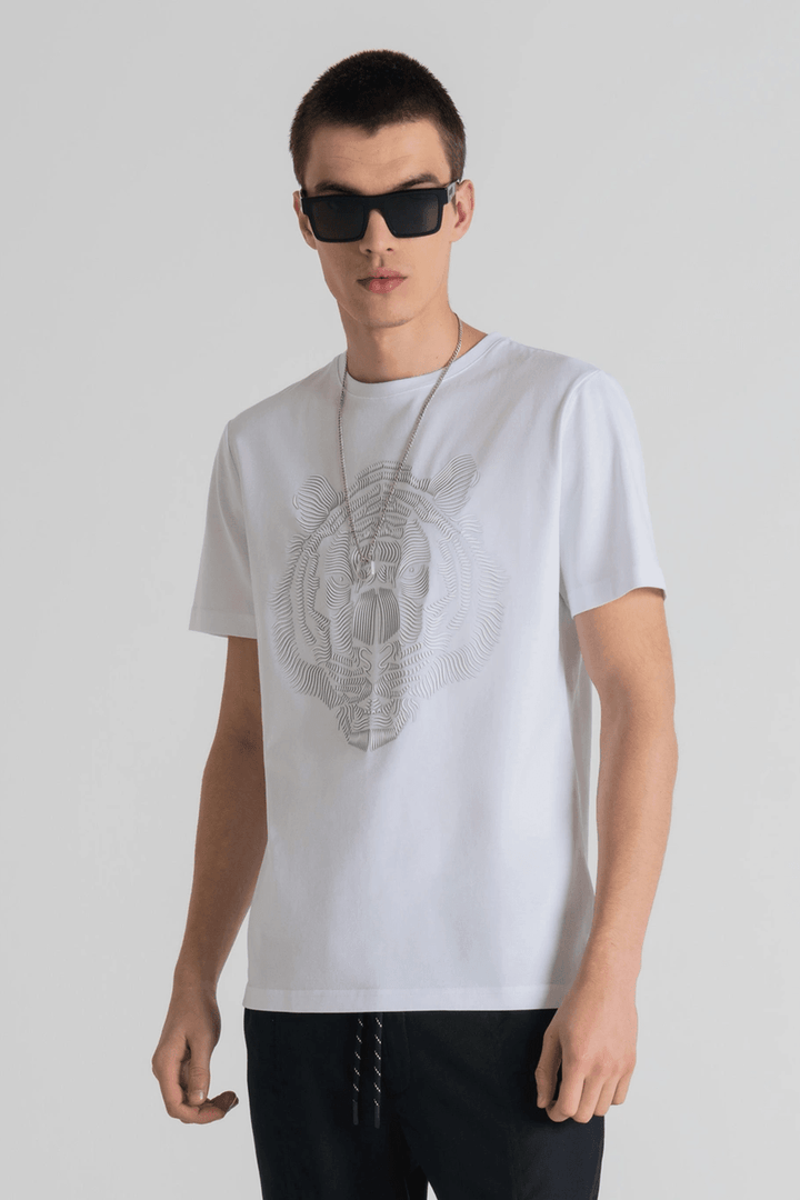 Buy the Antony Morato Slim Fit Tiger Print T-Shirt in White at Intro. Spend £50 for free UK delivery. Official stockists. We ship worldwide.