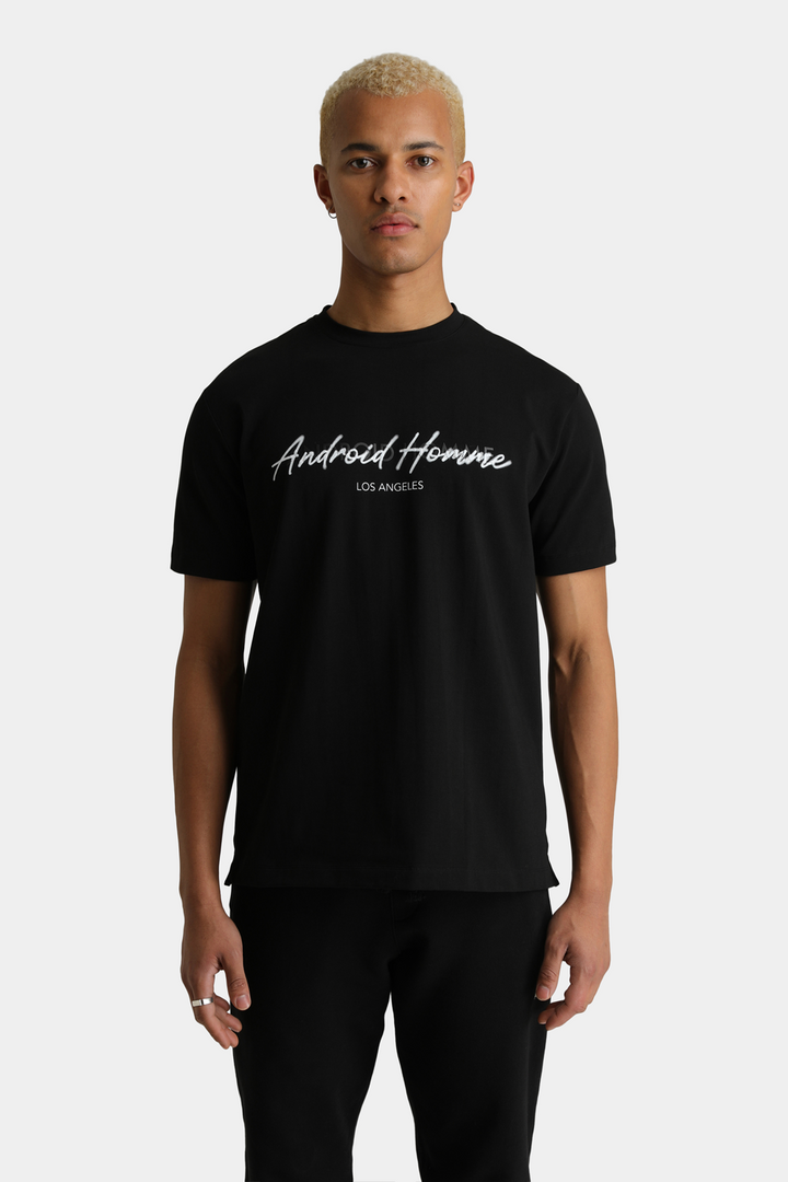 Buy the Android Homme Blur Script T-Shirt in Black at Intro. Spend £50 for free UK delivery. Official stockists. We ship worldwide.