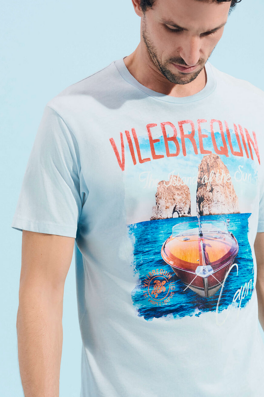 Buy the Vilebrequin Cotton T-shirt Capri in Blue at Intro. Spend £100 for free UK delivery. Official stockists. We ship worldwide.