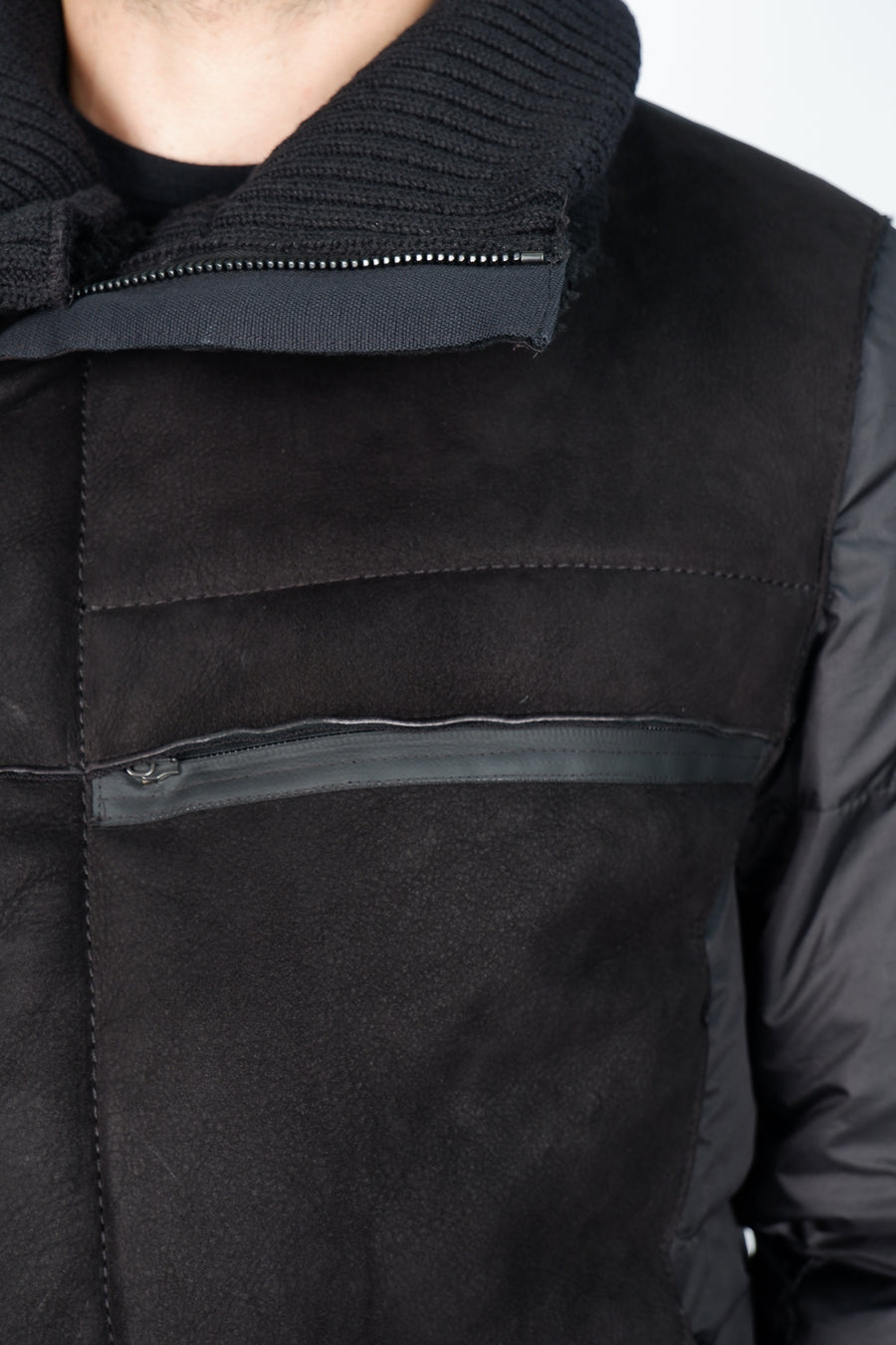 Buy the Transit Leather/Down Padded Jacket Black at Intro. Spend £50 for free UK delivery. Official stockists. We ship worldwide.