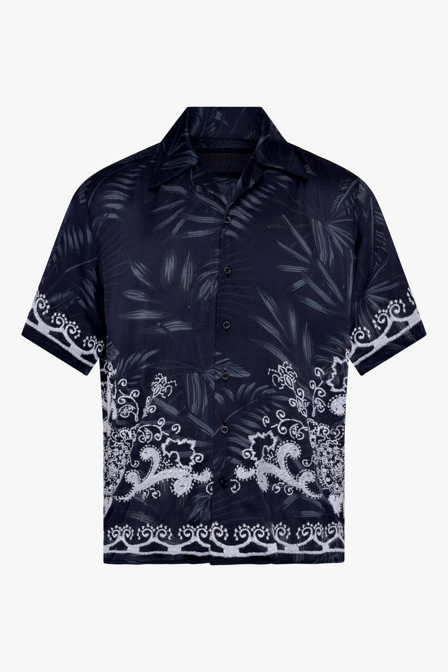 Buy the RH45 Lanai Hawaiian Embroidered Shirt in Navy/White at Intro. Spend £50 for free UK delivery. Official stockists. We ship worldwide.