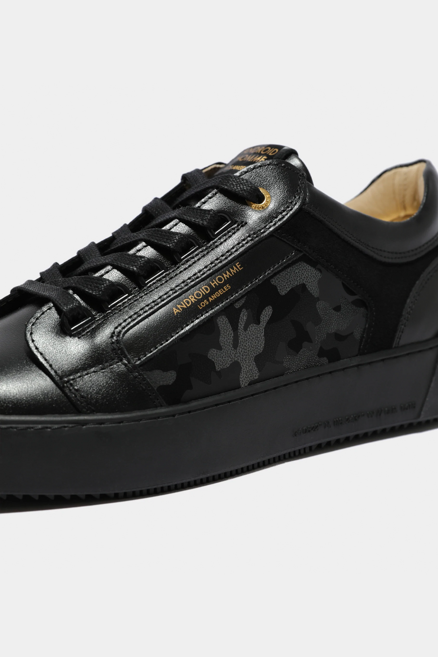 Buy the Android Homme Venice Leather Camo Sneaker in Black at Intro. Spend £50 for free UK delivery. Official stockists. We ship worldwide.