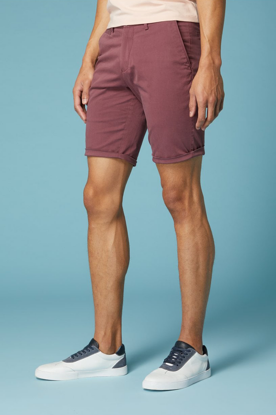Mens burgundy chino hot sale shorts