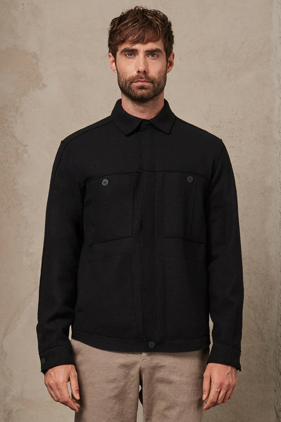 Buy the Transit Zip-Up Wool Overshirt Black at Intro. Spend £50 for free UK delivery. Official stockists. We ship worldwide.